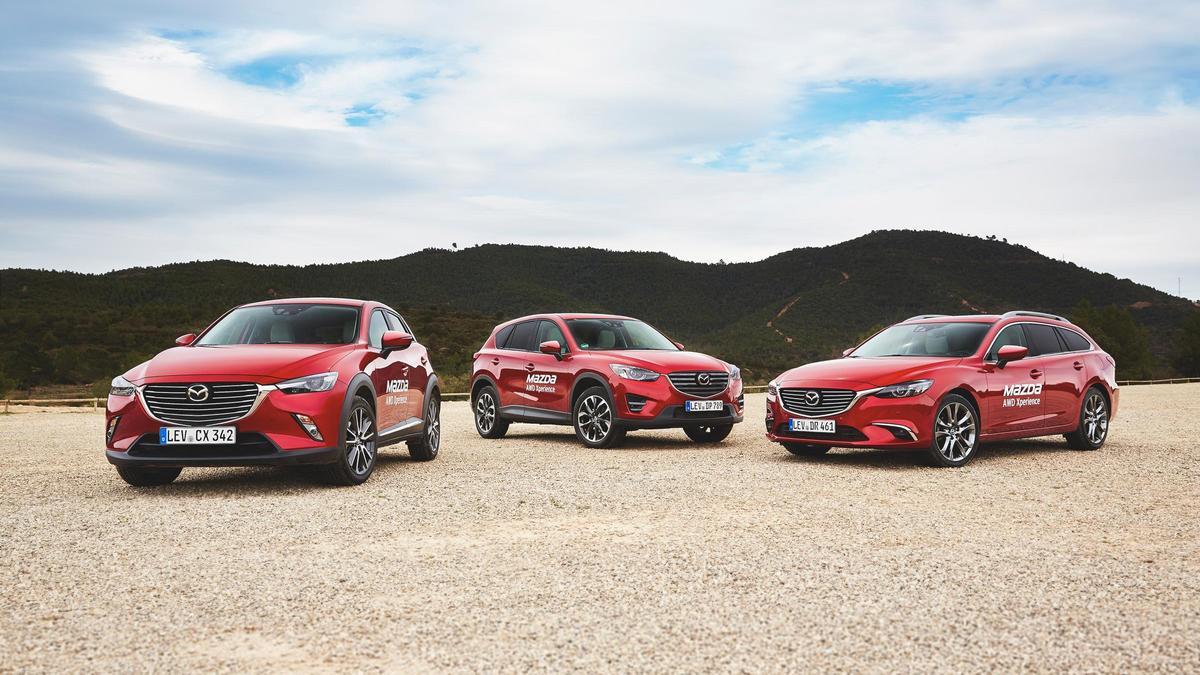 Tres modelos de Mazda