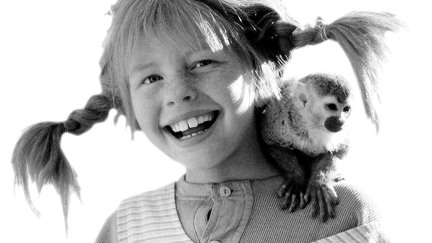 Pippi, co mono señor Nilsson.