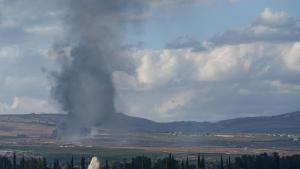 Humo provocado por un bombardeo israelí en el sur del Líbano.