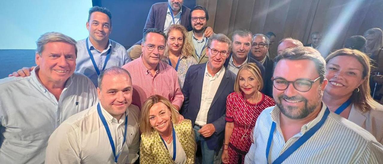 Delegación canaria del PP en la Unión Interparlamentaria, celebrada en Toledo, junto a Alberto Núñez Feijóo