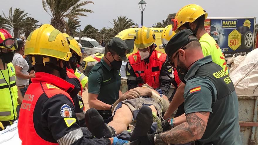 Accidente en una obra en Costa Teguise (09/06/21)