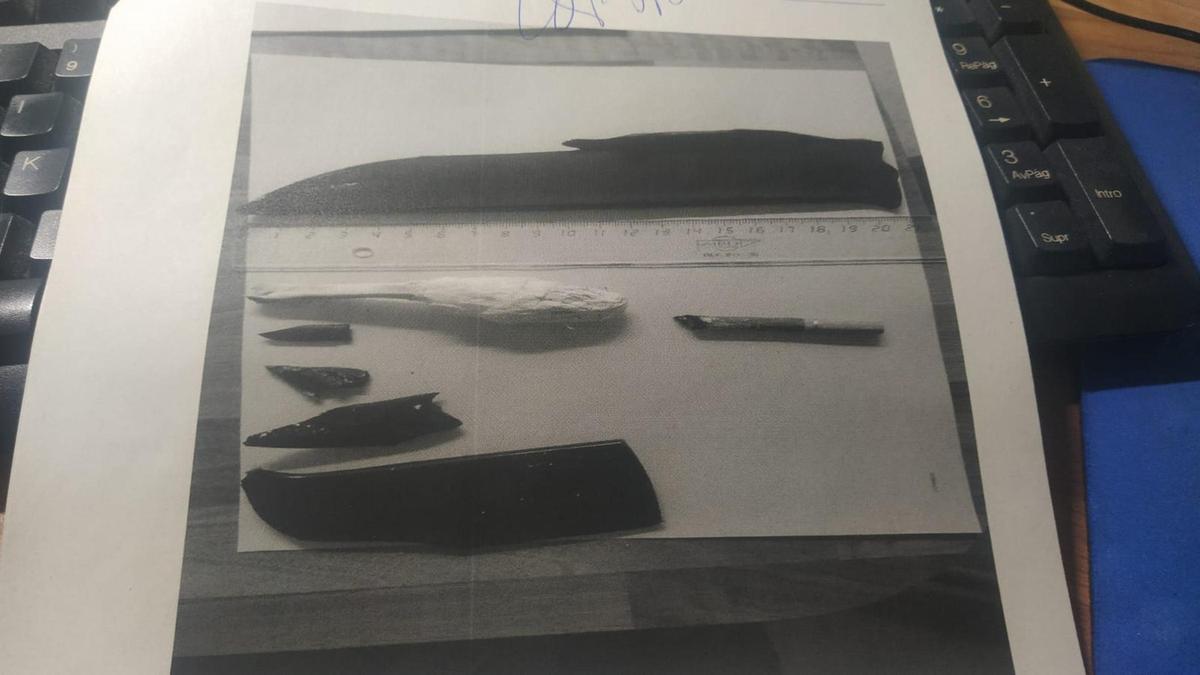 Las armas usadas en el intento de agresión en la cárcel de Ponent