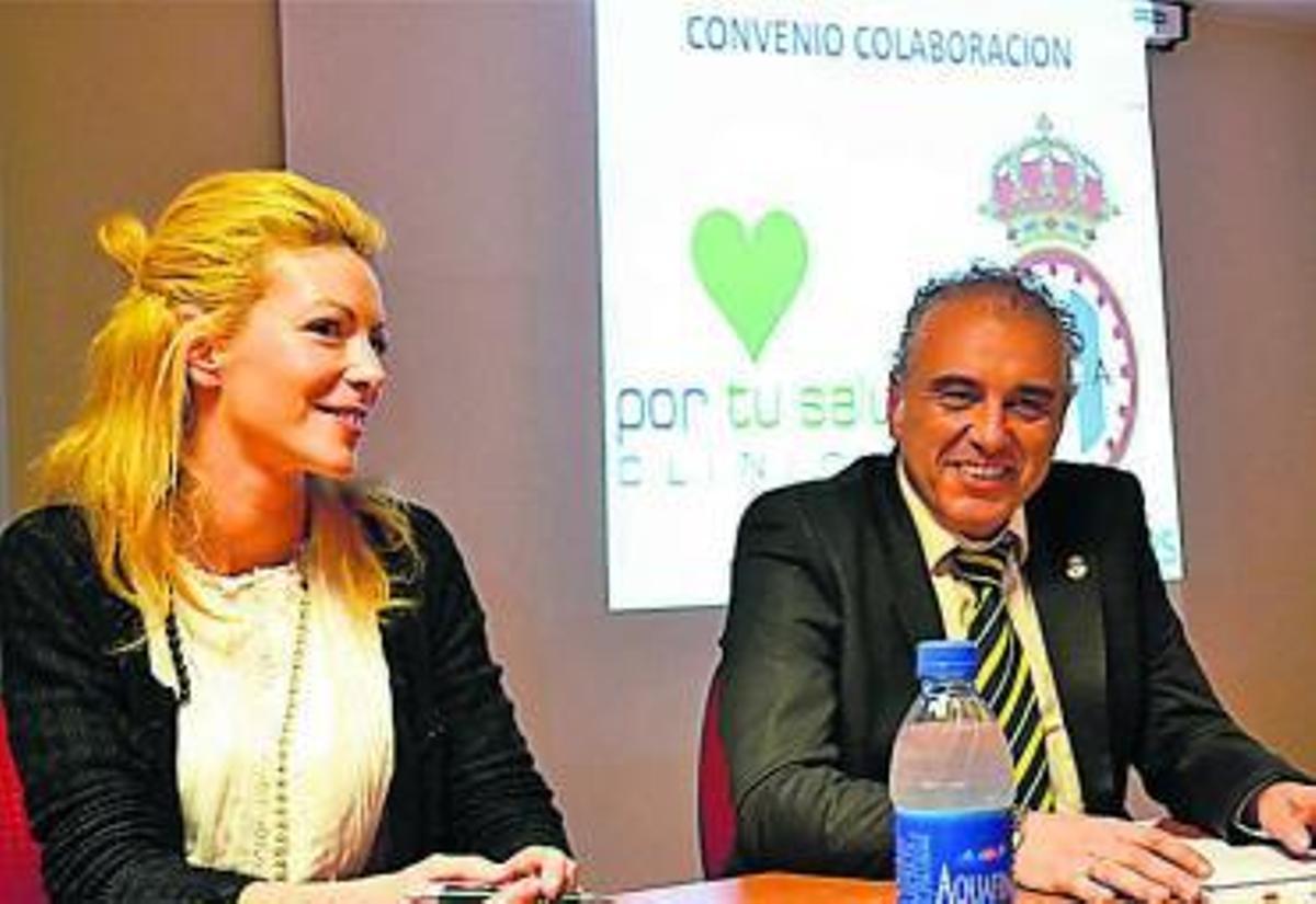 Vanesa Rodríguez y José Luis Rodríguez, durante la presentación del convenio.