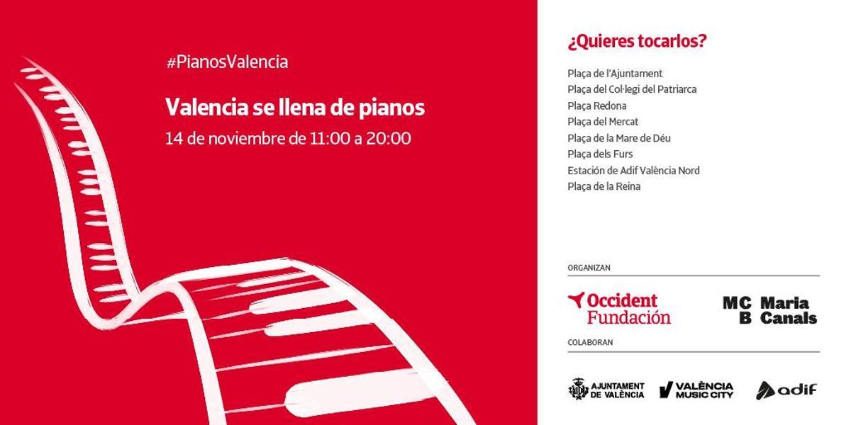 Cartel de 'Valencia se llena de pianos&quot;