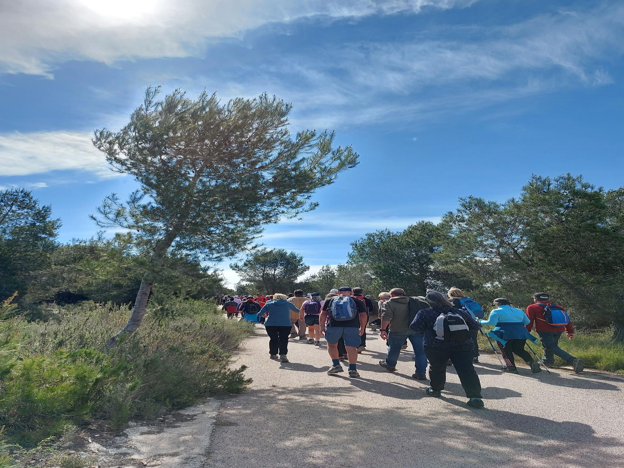 Unas 150 personas participan en una marcha por la colada de Sierra Escalona