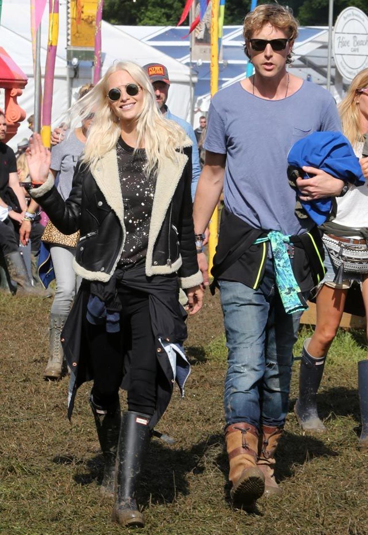 Poppy Delevingne, en el Festival de Glastonbury.