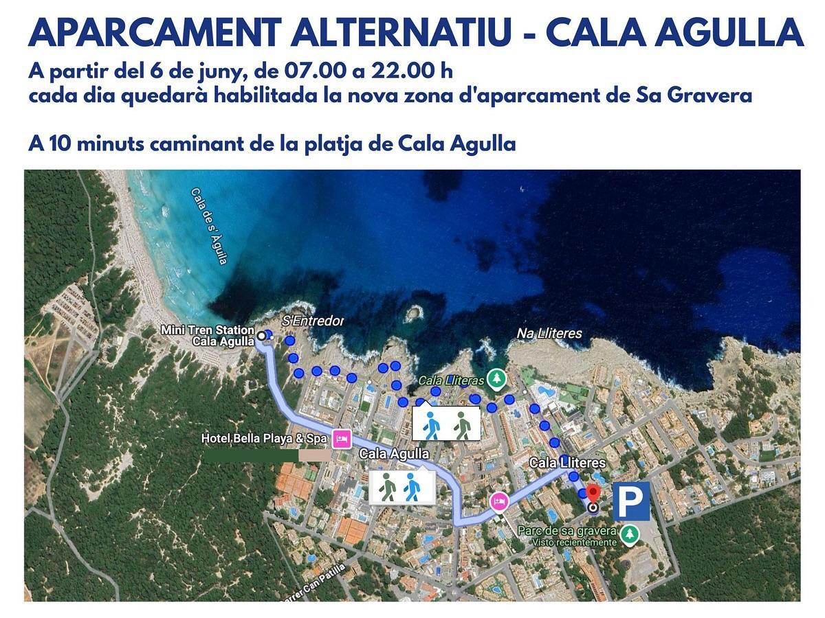 Diese Fußroute an der Taucherbucht Cala Lliteras entlang empfiehlt das Rathaus. Etwas mehr als 10 Minuten dürfte der Marsch aber schon dauern