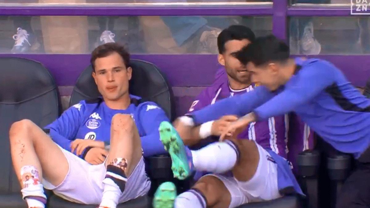 Tensión en el banquillo del Pucela