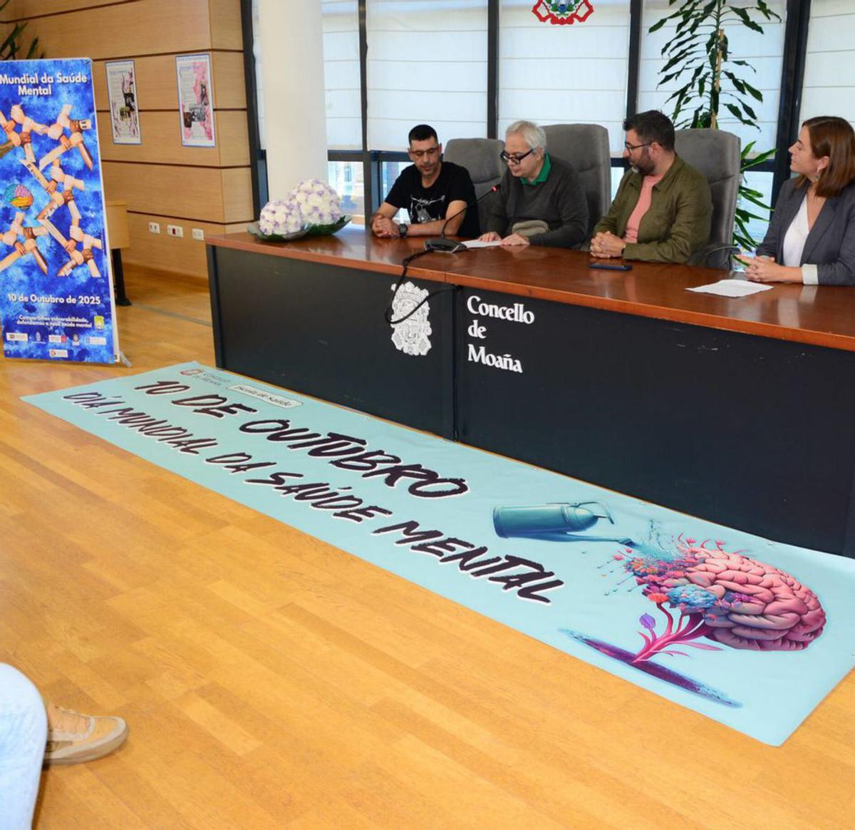 Lectura del manifiesto en Moaña. |  Gonzalo Núñez