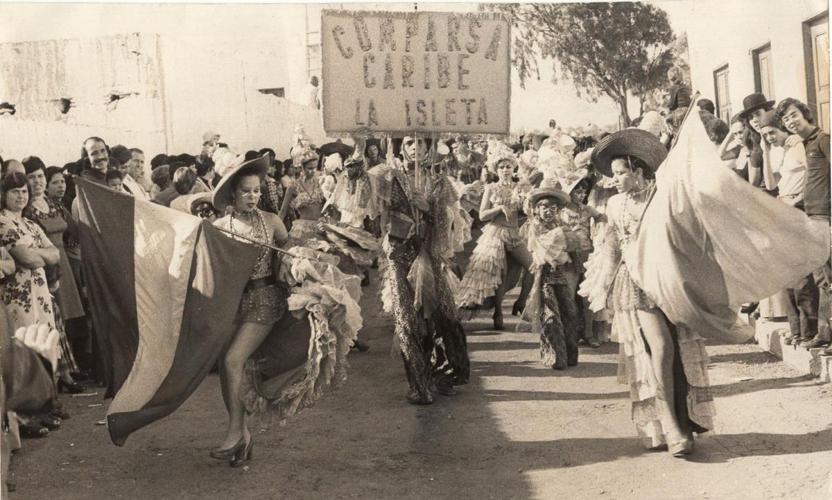 Los Caribe, en 1976 en calles de La Isleta