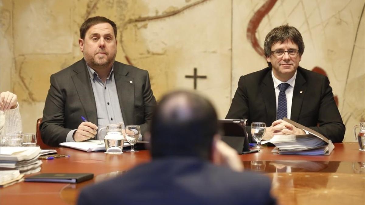 Oriol Junqueras y Carles Puigdemont