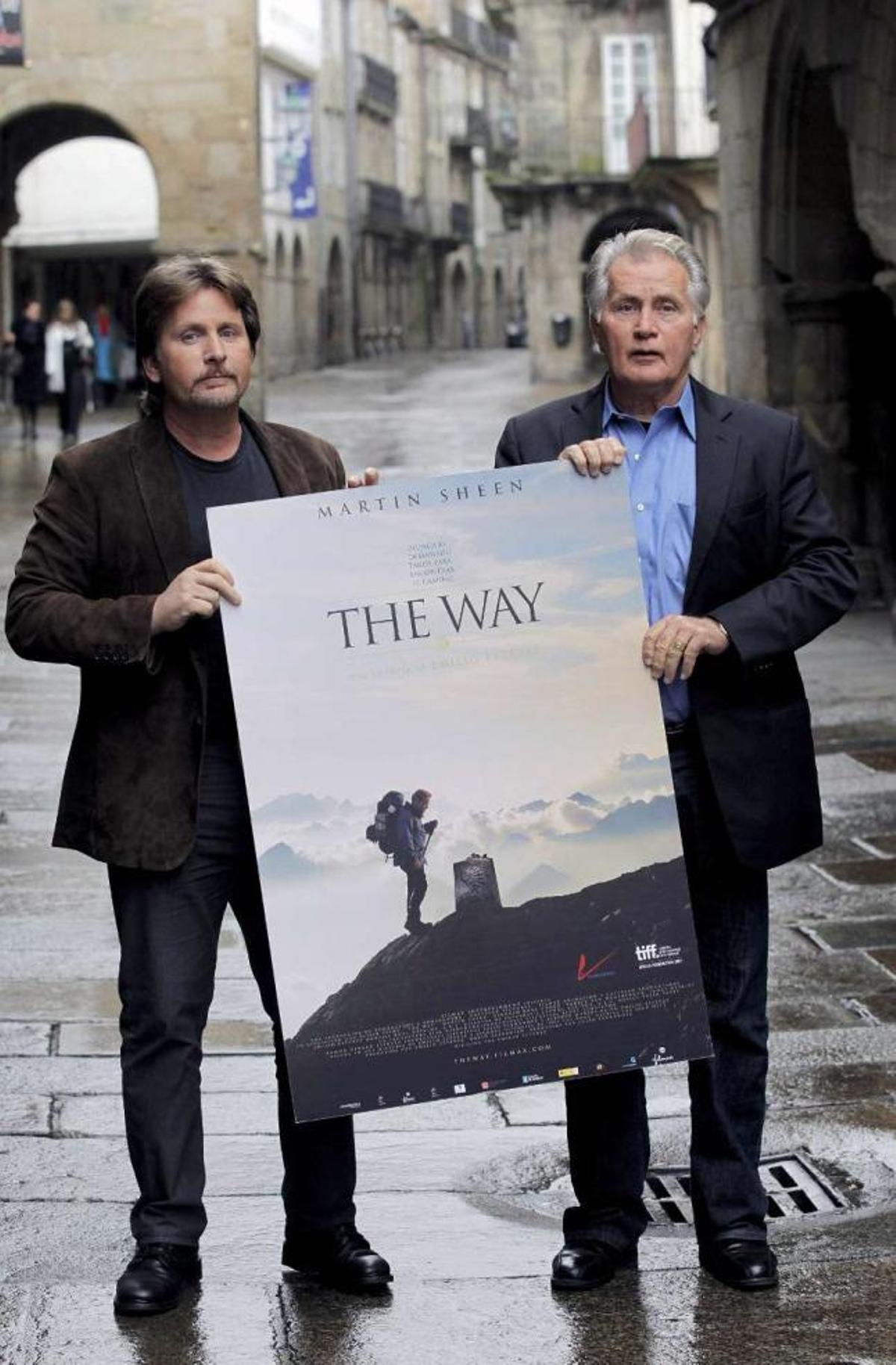 Martin Sheen (derecha) con Emilio Estévez en la zona vieja