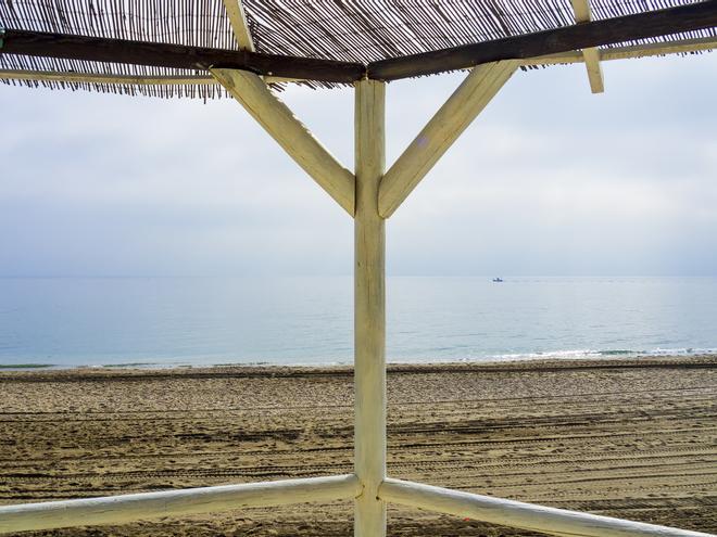Chiringuito con vistas a la playa de Málaga