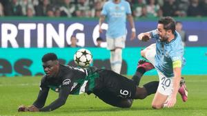 Bernardo Silva durante el partido ante el Sporting CP
