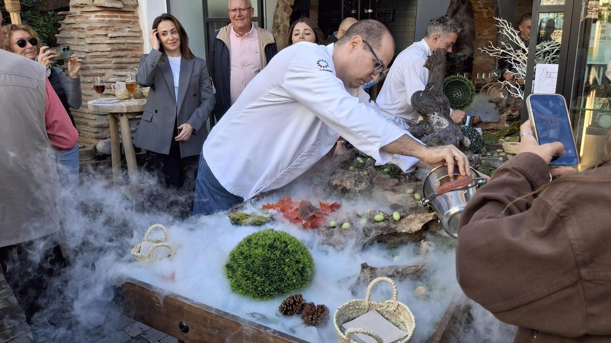 El bosque brumoso en el que estaban los aperitivos