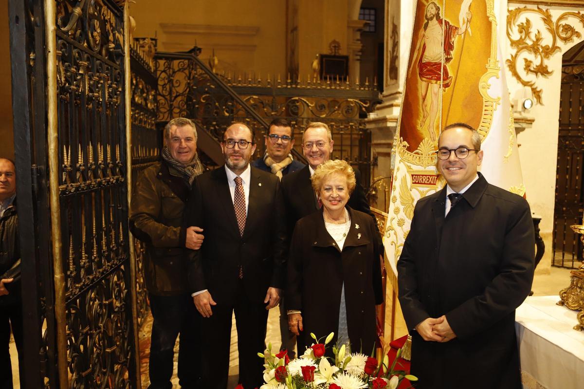 Mondéjar junto al resto de presidentes de la Semana Santa de Lorca.