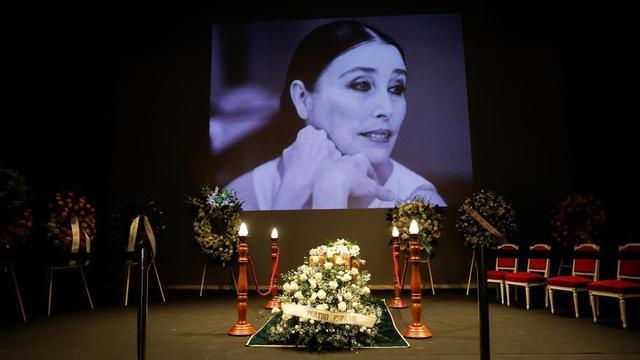 Capilla ardiente de Verónica Forqué en el Teatro Español.
