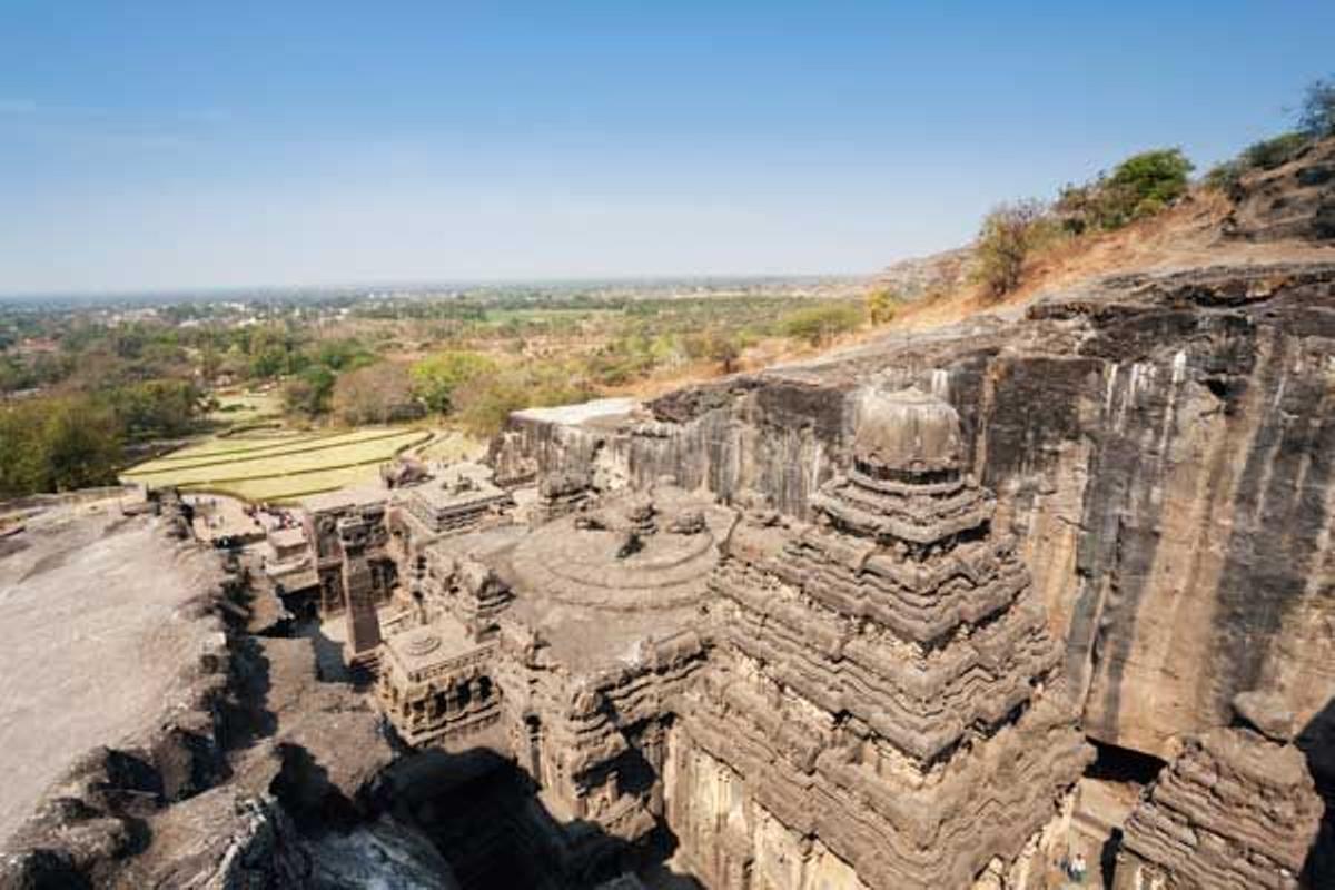Templo Kailashnath, en las Cuevas de Ellora, en el estado indio de Maharashtra.