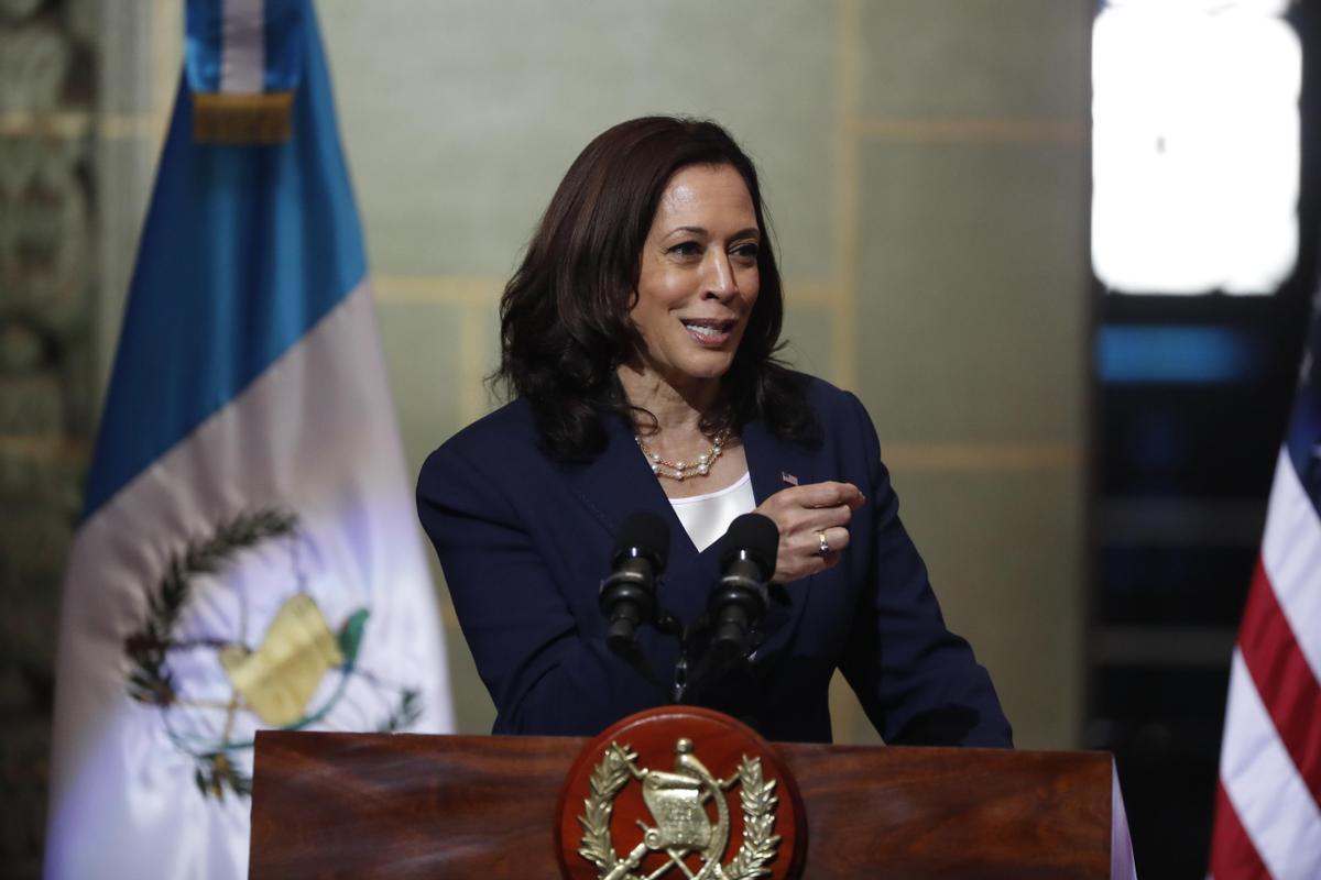 Kamala Harris durante su visita a Guatemala. Kamala Harris durante su visita a Guatemala.