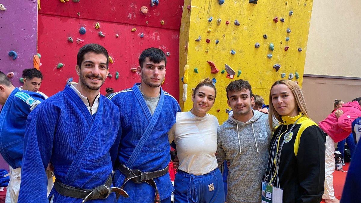 Judocas extremeños participantes en el Campeonato de España Universitario.