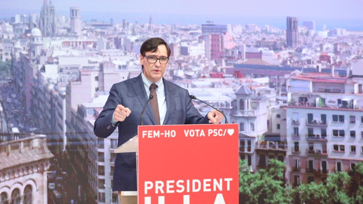 El candidato del PSC a la Generalitat, Salvador Illa.