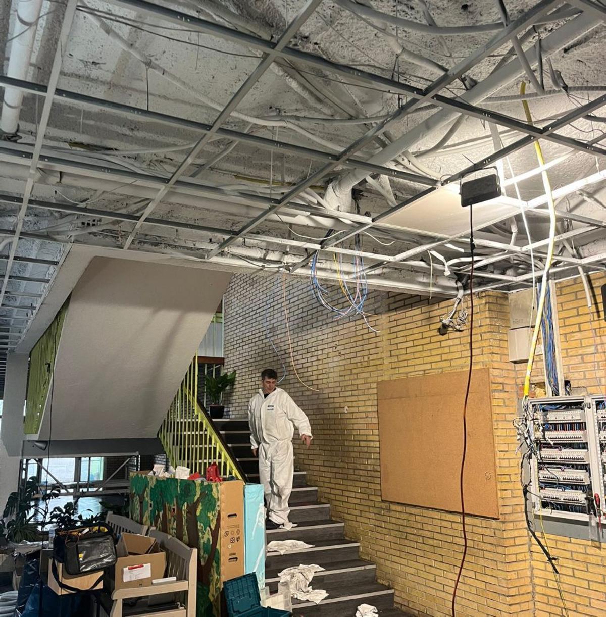 Trabajos en el colegio de Tenorio. | FDV