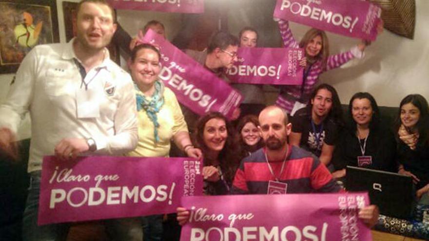 Podemos Ourense celebró el domingo la victoria // FdV