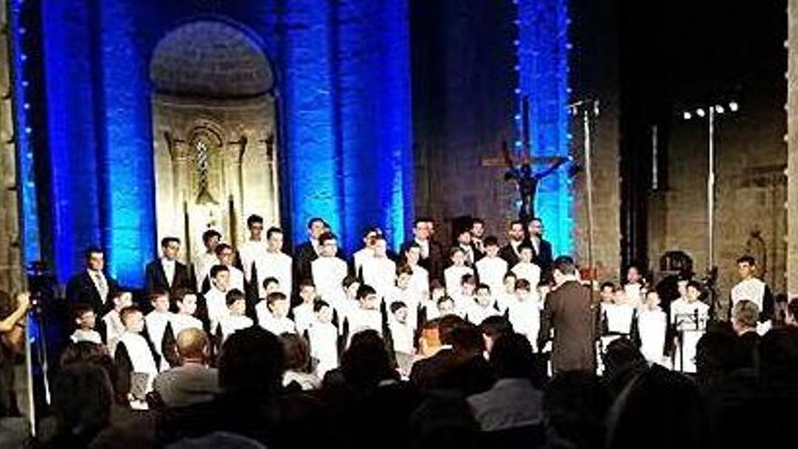 Imatge del concert que l&#039;Escolania i la Capella de Música de Montserrat van fer l&#039;any passat a la Seu