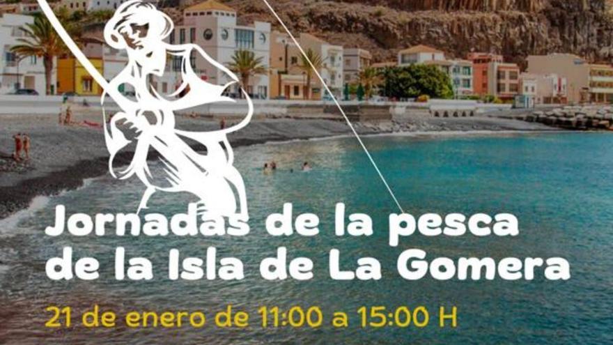 Cartel de las Jornadas de la pesca de la Isla de La Gomera, en Playa Santiago. | | E.D.