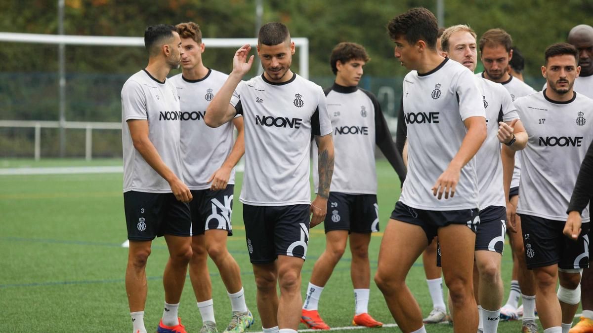 Un entrenamiento del Avilés