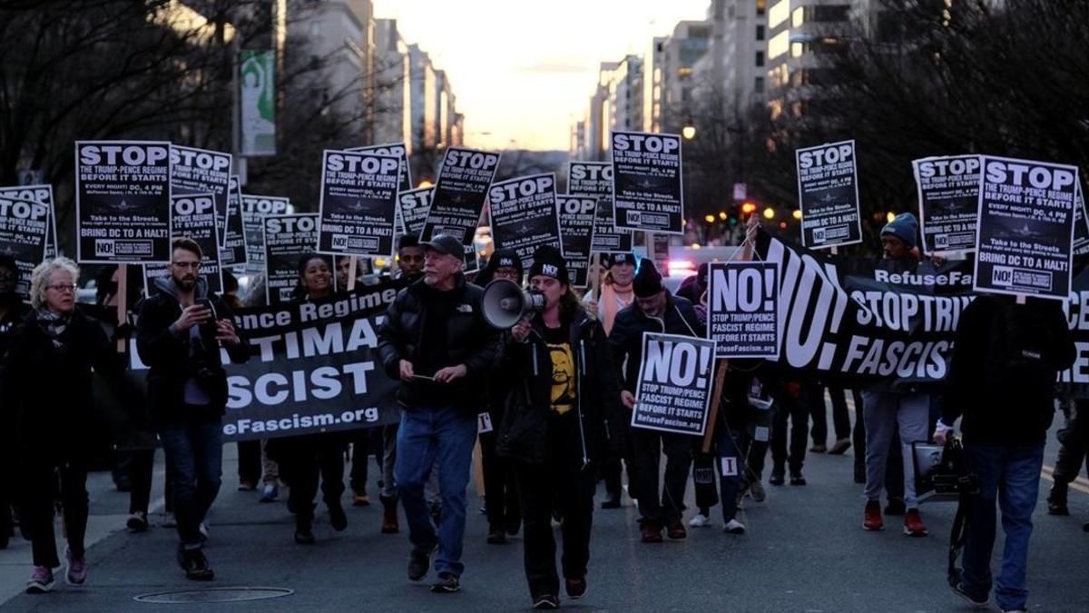 Protesta contra Trump.