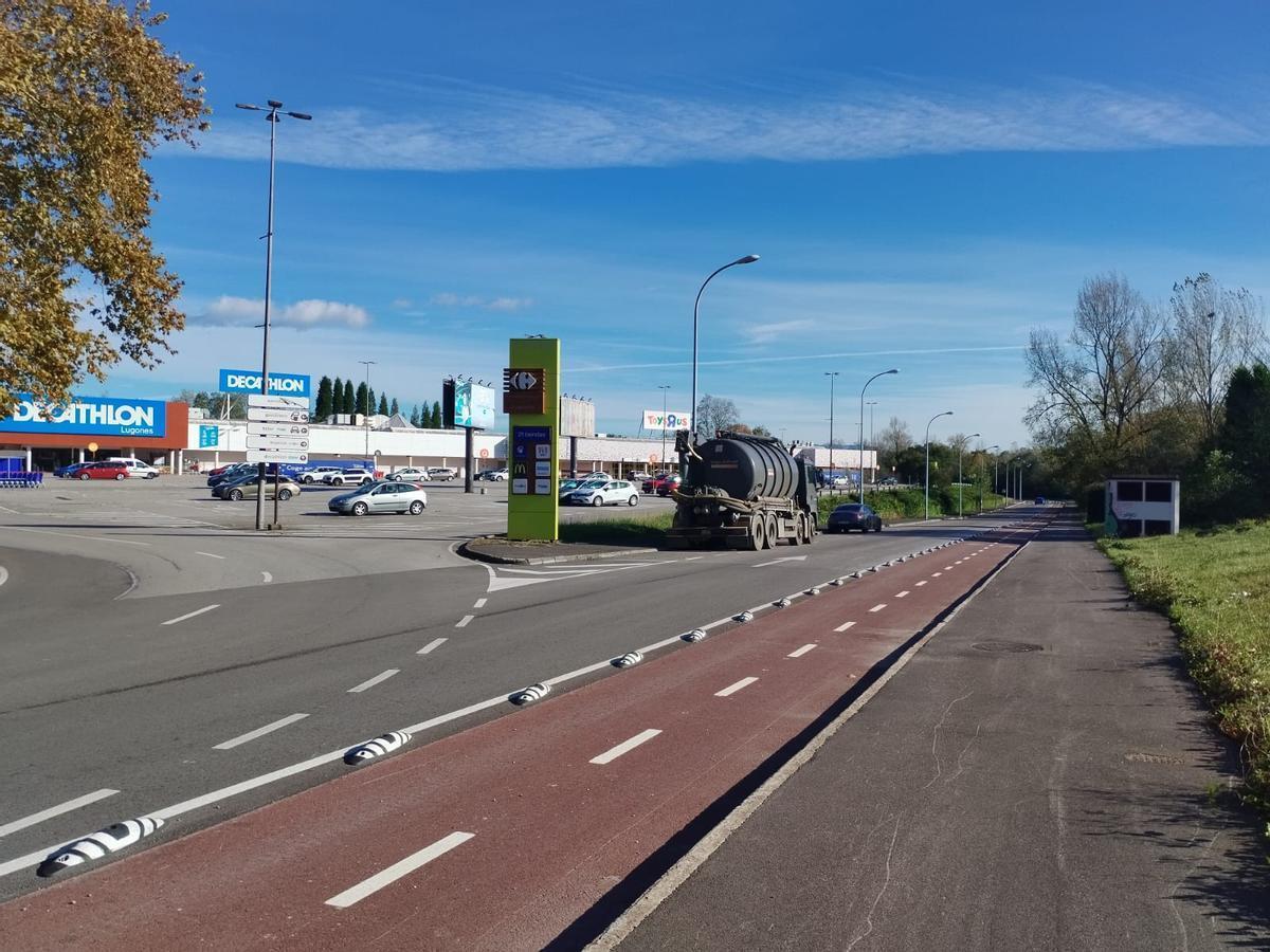 Vista del entorno del centro comercial.