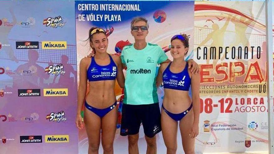 Canarias roza los metales en el Campeonato de España de Vóley Playa femenino sub 19