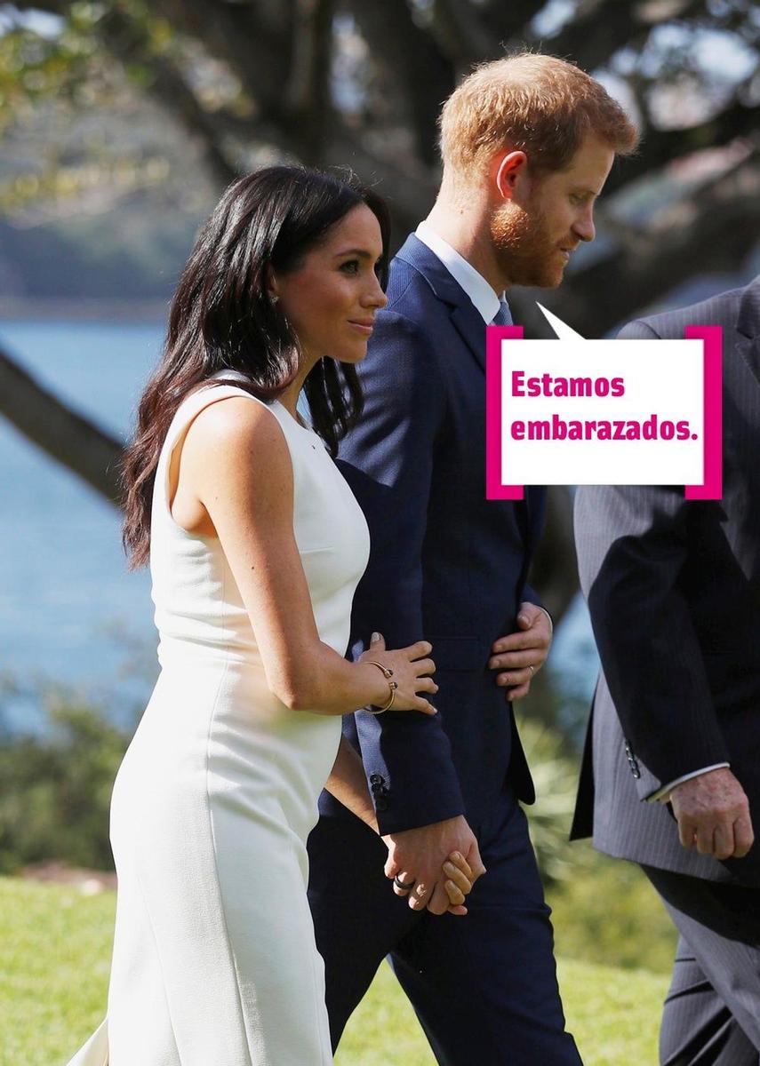 Meghan y Harry pasean el embarazo