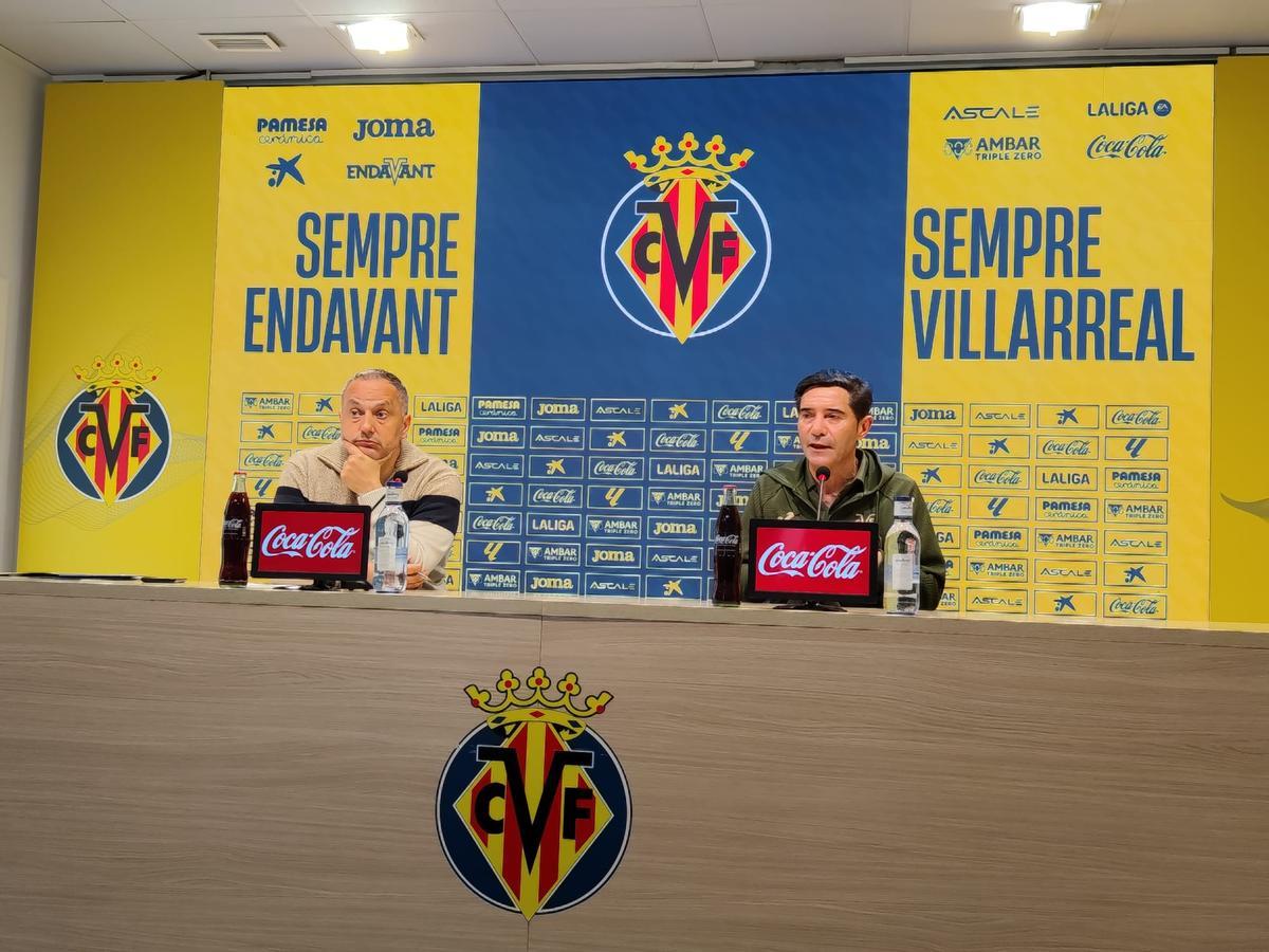 Marcelino durante la rueda de prensa previa al partido contra el Girona.