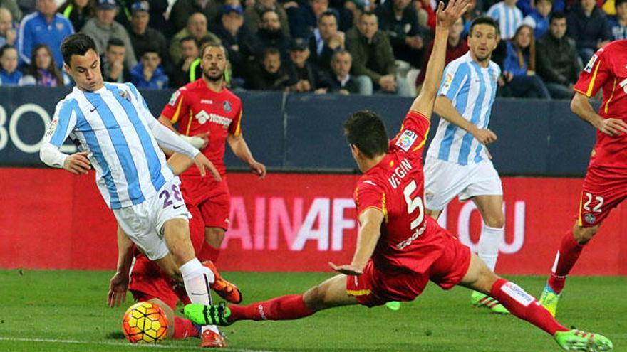 Juanpi Añor fue nombrado MVP del Málaga-Getafe.