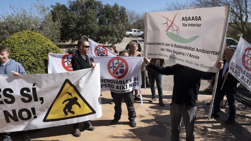 Protesta en contra del projecte de Castellfollit