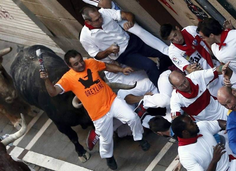 Penúltimo encierro de las fiestas de San Fermín