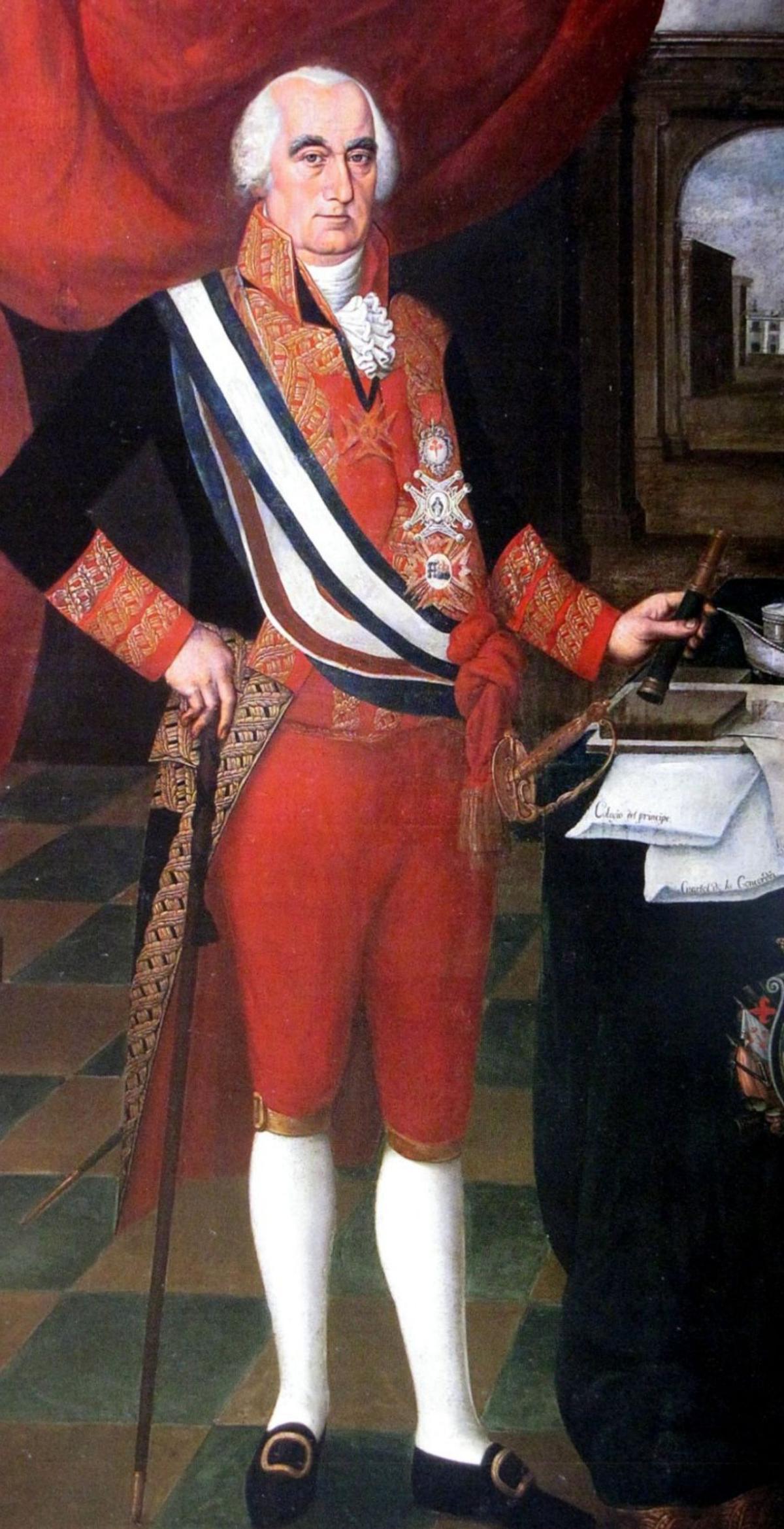 José Fernando de Abascal, pintado por Pedro Díaz. Óleo sobre lienzo, expuesto en Lima, en el Museo de Arte de la Universidad de San Marcos.
