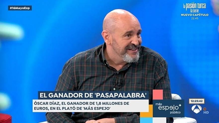 Vídeo: Óscar Díaz quiebra un mes después de ganar el bote de Pasapalabra