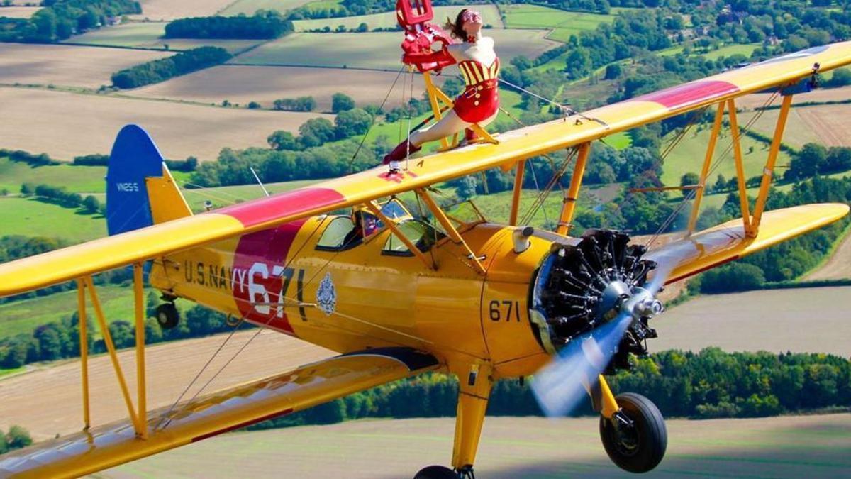 Ainhoa Sánchez volando recientemente en el Reino Unido.