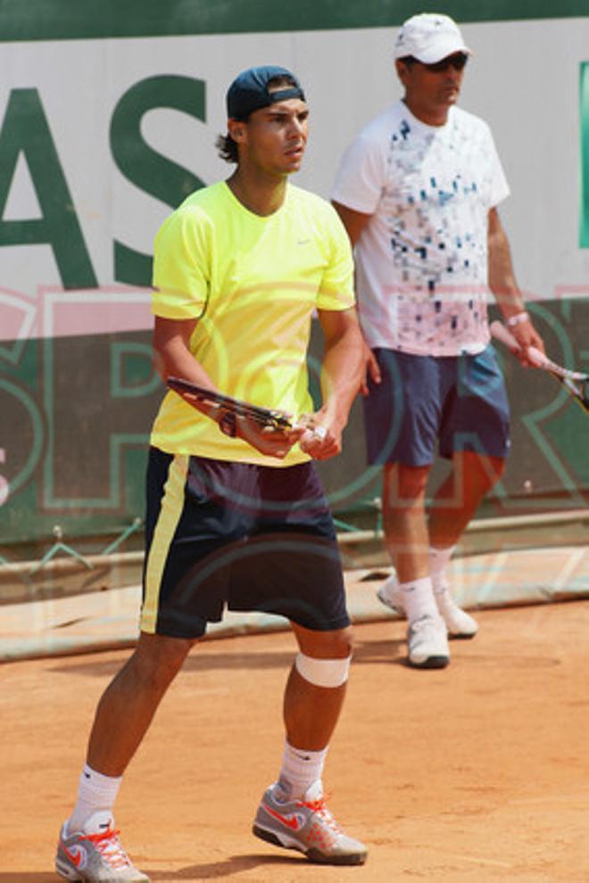 ENTRENAMIENTO NADAL Y FERRER PREVIO A LA FINAL DE ROLAND GARROS