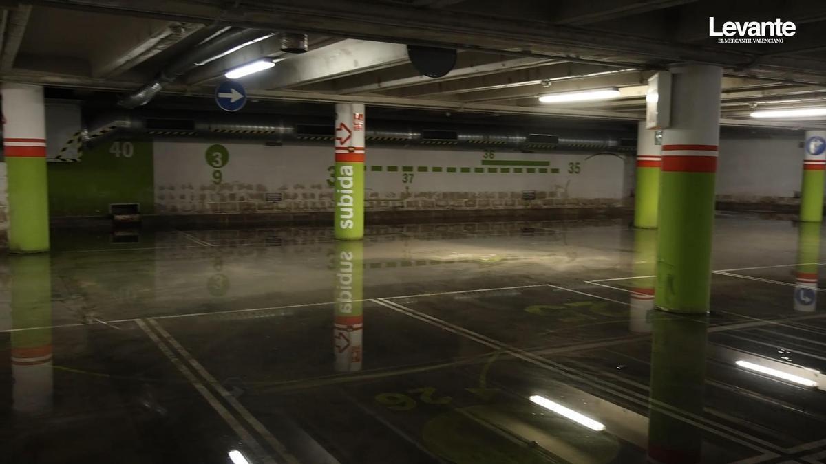 Nuevas inundaciones en el parking de la Bassa de Xàtiva
