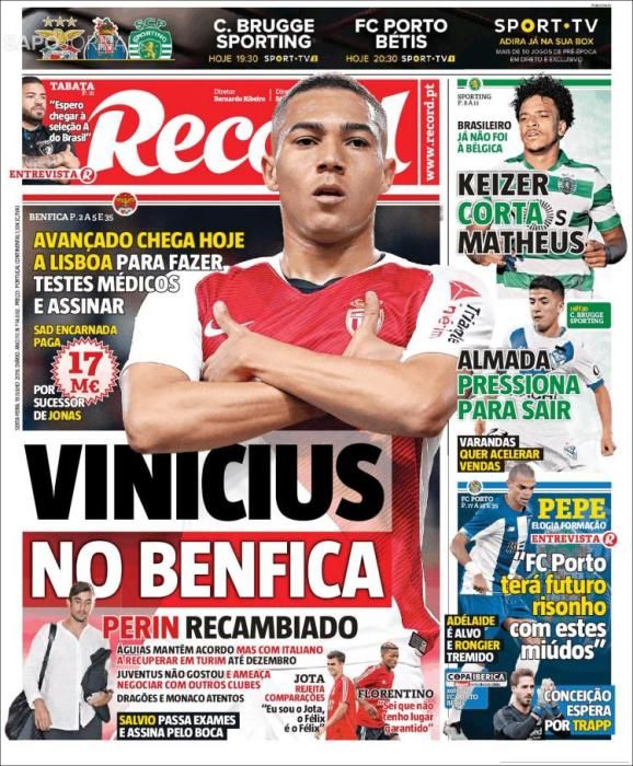 Portada RECORD viernes 19 julio 2019