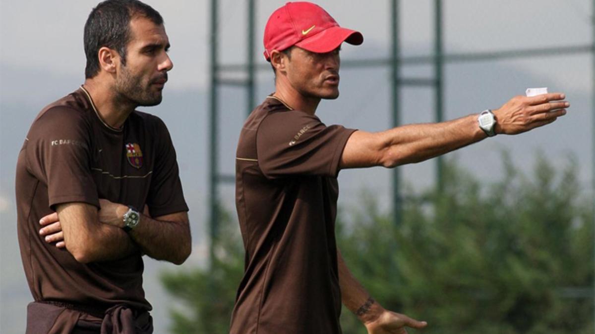 Luis Enrique y Guardiola, en una imagen de archivo de 2010