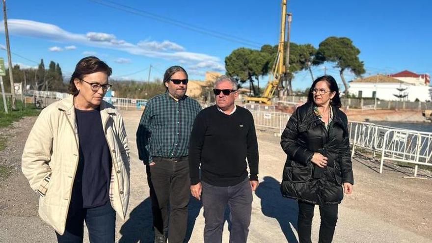 Parte del equipo de gobierno visitó los avances de la pasarela del Clot