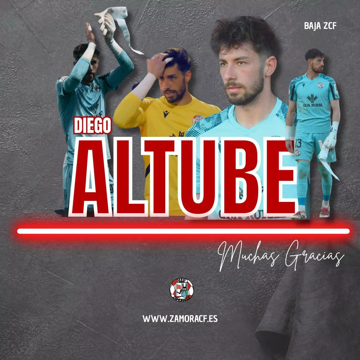 Diego Altube no continuará en el Zamora CF