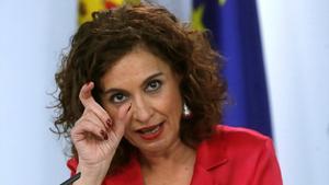 La ministra de Hacienda, María Jesús Montero, tras el Consejo de Ministros del 11 de febrero.