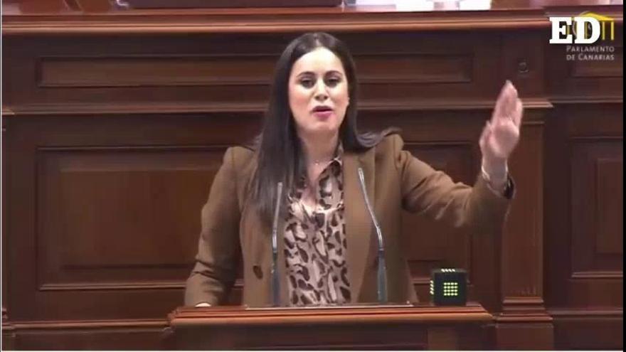 Vidina Espino: "Los diputados del PSOE sirven para que gobiernen los gomeros, Podemos y Nueva Canarias"