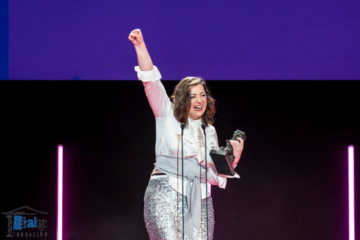 Lucía Veiga fue premiada con el Mestre Mateo a mejor actriz por su interpretación en «Rapa», en 2023.